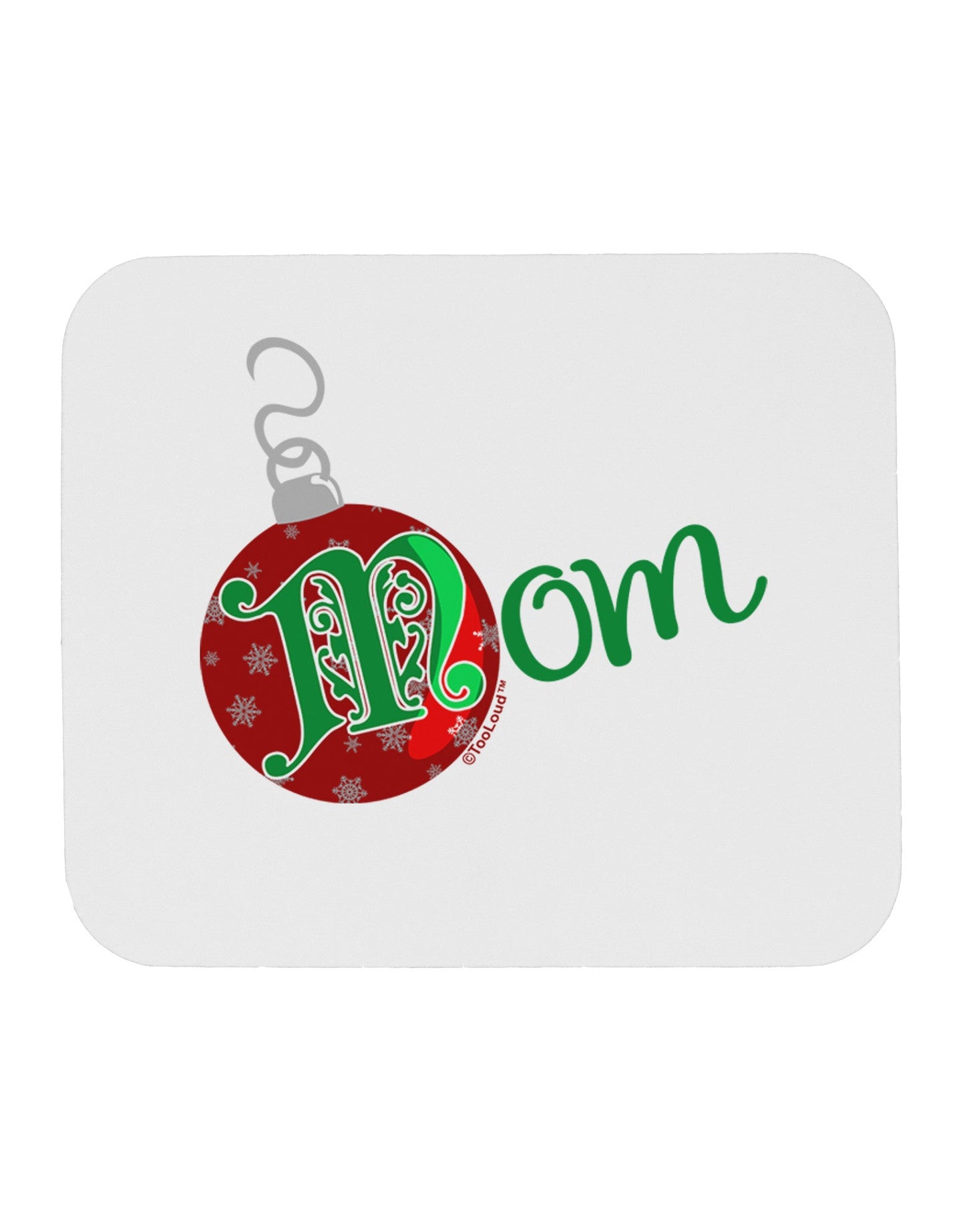 Matching Family Ornament Mom Mousepad-Ornament-TooLoud-White-Davson Sales