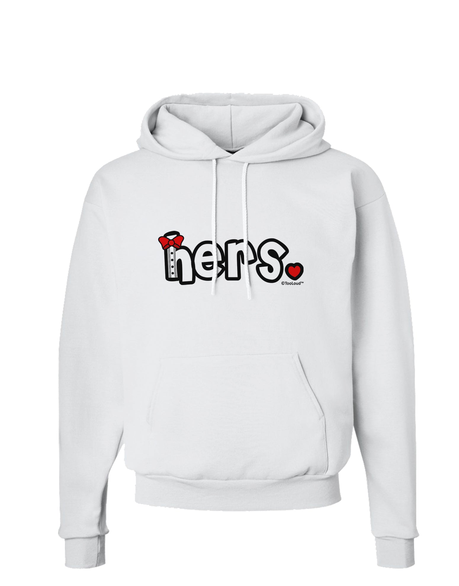 Matching His and Hers Design - Hers - Red Bow Tie Hoodie Sweatshirt by TooLoud-Hoodie-TooLoud-White-Small-Davson Sales