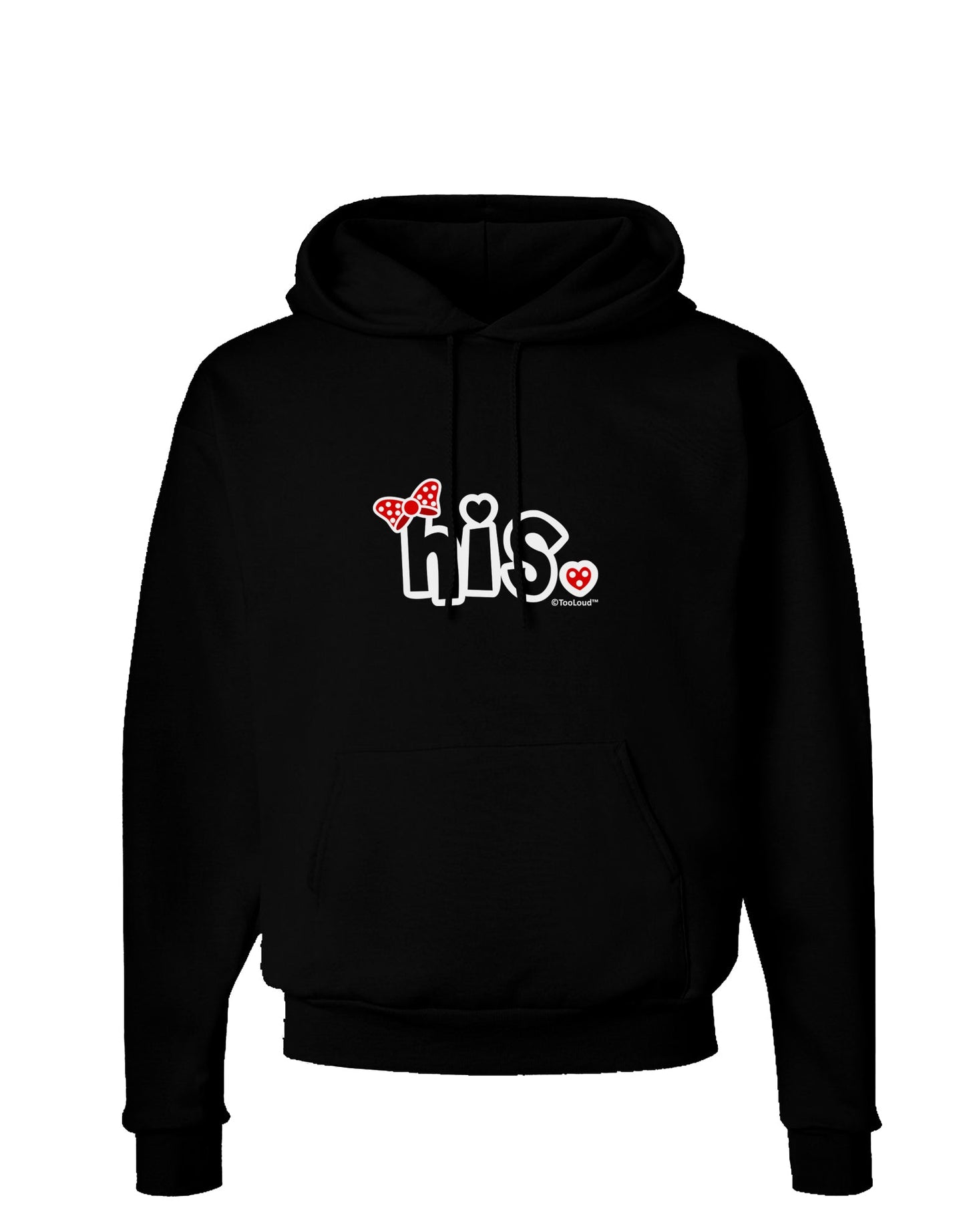 Matching His and Hers Design - His - Red Bow Dark Hoodie Sweatshirt by TooLoud-Hoodie-TooLoud-Black-Small-Davson Sales