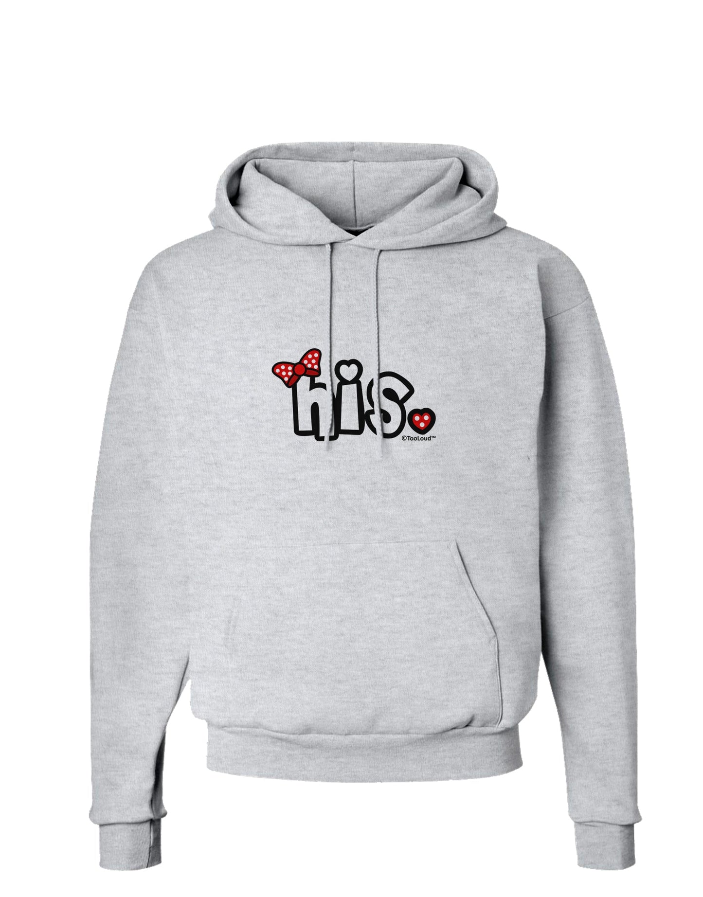 Matching His and Hers Design - His - Red Bow Hoodie Sweatshirt by TooLoud-Hoodie-TooLoud-AshGray-Small-Davson Sales