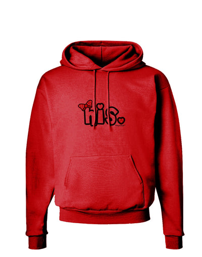 Matching His and Hers Design - His - Red Bow Hoodie Sweatshirt by TooLoud-Hoodie-TooLoud-Red-Small-Davson Sales