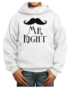 Matching Husband and Wife Designs - Mr Right Youth Hoodie Pullover Sweatshirt-Youth Hoodie-TooLoud-White-XS-Davson Sales