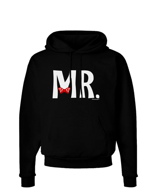 Matching Mr and Mrs Design - Mr Bow Tie Dark Hoodie Sweatshirt by TooLoud-Hoodie-TooLoud-Black-Small-Davson Sales