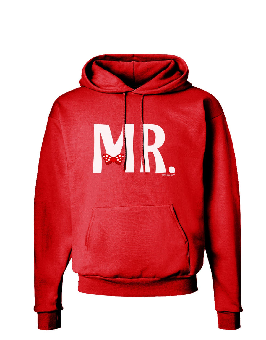 Matching Mr and Mrs Design - Mr Bow Tie Dark Hoodie Sweatshirt by TooLoud-Hoodie-TooLoud-Black-Small-Davson Sales