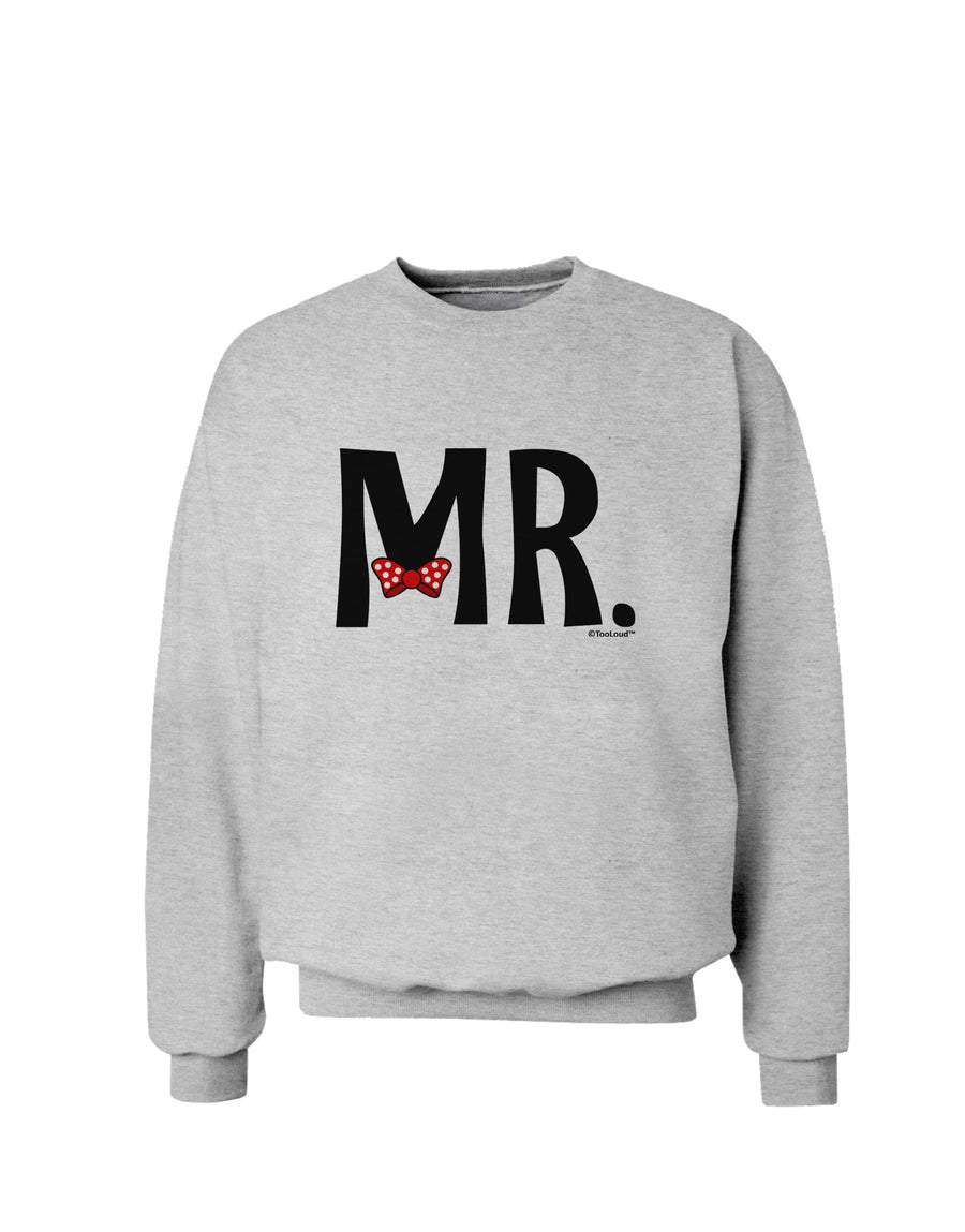 Matching Mr and Mrs Design - Mr Bow Tie Sweatshirt by TooLoud-Sweatshirts-TooLoud-White-Small-Davson Sales