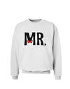 Matching Mr and Mrs Design - Mr Bow Tie Sweatshirt by TooLoud-Sweatshirts-TooLoud-White-Small-Davson Sales