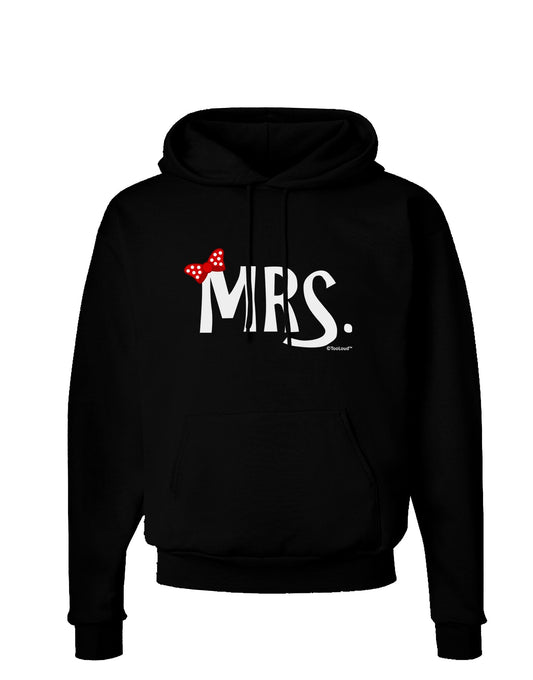 Matching Mr and Mrs Design - Mrs Bow Dark Hoodie Sweatshirt by TooLoud-Hoodie-TooLoud-Black-Small-Davson Sales