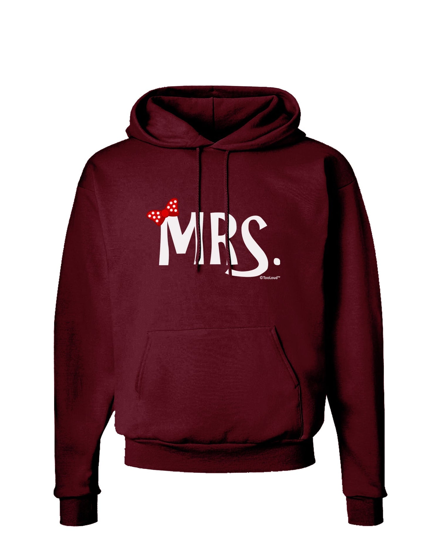 Matching Mr and Mrs Design - Mrs Bow Dark Hoodie Sweatshirt by TooLoud-Hoodie-TooLoud-Maroon-Small-Davson Sales