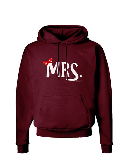 Matching Mr and Mrs Design - Mrs Bow Dark Hoodie Sweatshirt by TooLoud