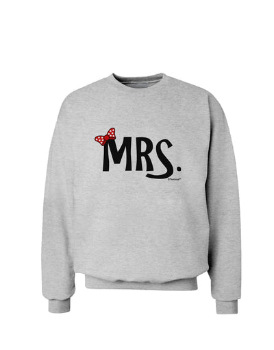 Matching Mr and Mrs Design - Mrs Bow Sweatshirt by TooLoud-Sweatshirts-TooLoud-AshGray-Small-Davson Sales