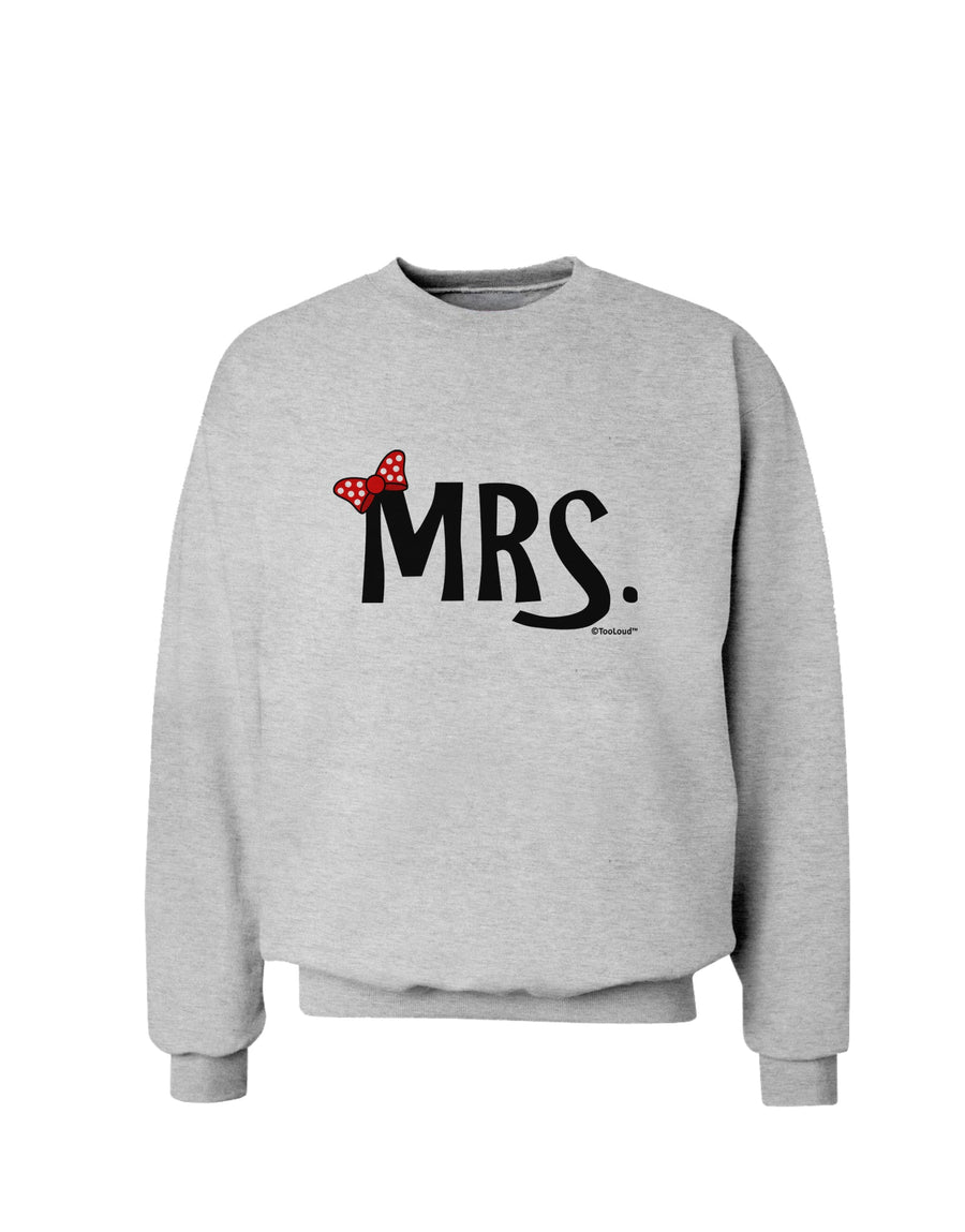 Matching Mr and Mrs Design - Mrs Bow Sweatshirt by TooLoud-Sweatshirts-TooLoud-White-Small-Davson Sales