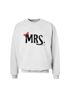 Matching Mr and Mrs Design - Mrs Bow Sweatshirt by TooLoud-Sweatshirts-TooLoud-White-Small-Davson Sales