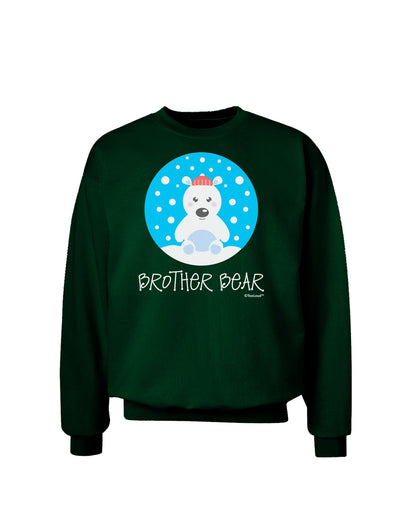 Matching Polar Bear Family - Brother Bear Adult Dark Sweatshirt by TooLoud-Sweatshirts-TooLoud-Deep-Forest-Green-Small-Davson Sales