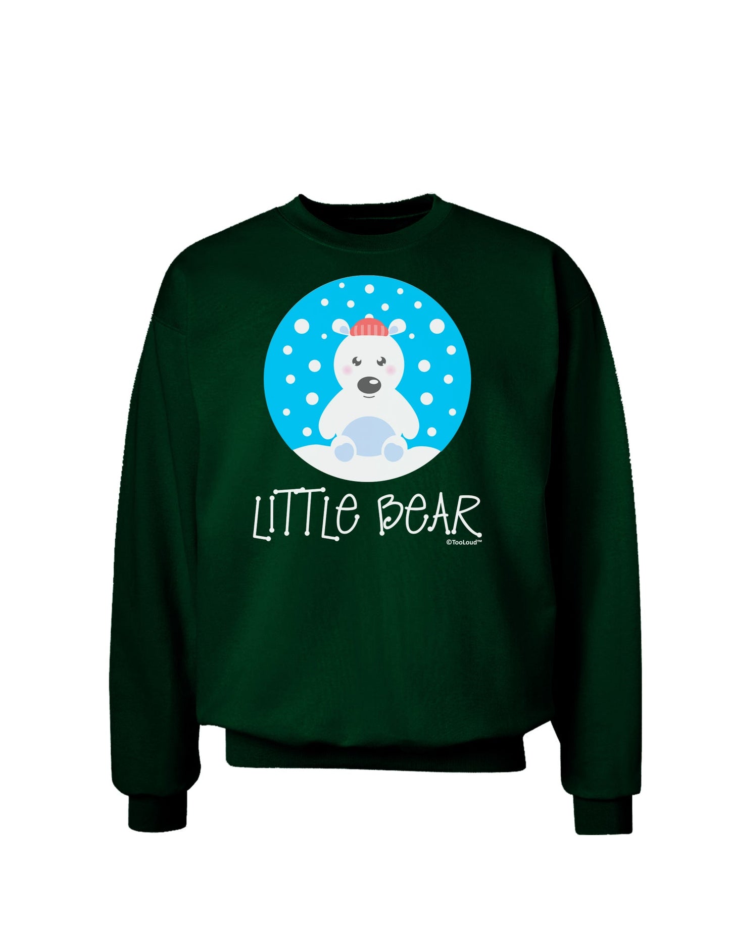 Matching Polar Bear Family - Little Bear Adult Dark Sweatshirt by TooLoud-Sweatshirts-TooLoud-Deep-Forest-Green-Small-Davson Sales