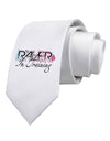 Matching Raver - In Training Printed White Necktie