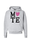 Matching Soulmate Design - Mate - Pink Hoodie Sweatshirt by TooLoud-Hoodie-TooLoud-AshGray-Small-Davson Sales