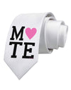 Matching Soulmate Design - Mate - Pink Printed White Necktie by TooLoud