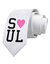 Matching Soulmate Design - Soul - Pink Printed White Necktie by TooLoud