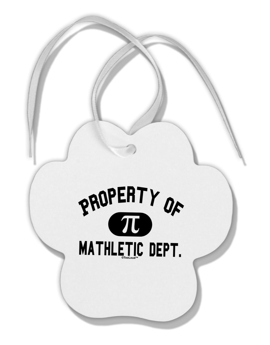 Mathletic Department Paw Print Shaped Ornament by TooLoud-Ornament-TooLoud-White-Davson Sales