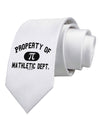 Mathletic Department Printed White Necktie by TooLoud