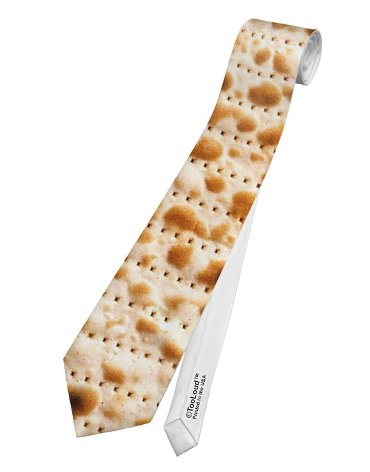 Matzo Printed White Necktie All Over Print