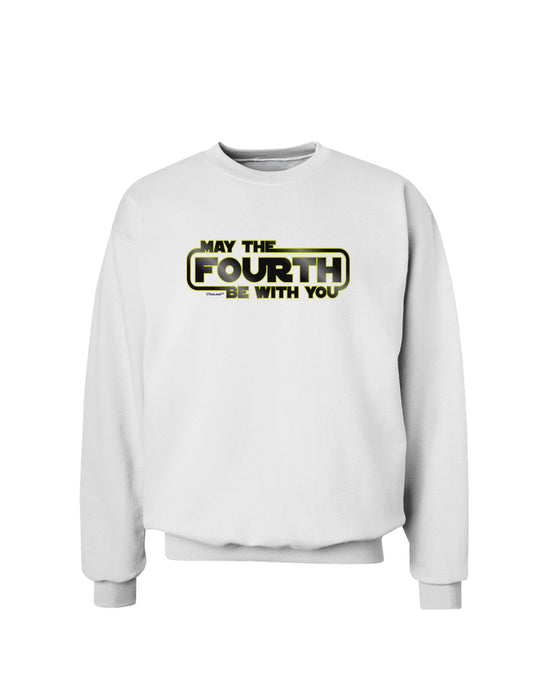 May The Fourth Be With You Sweatshirt-Sweatshirts-TooLoud-White-Small-Davson Sales