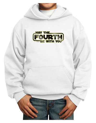 May The Fourth Be With You Youth Hoodie Pullover Sweatshirt-Youth Hoodie-TooLoud-White-XS-Davson Sales