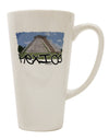 Mayan Temple Cut-out 16 Ounce Conical Latte Coffee Mug - Crafted for Drinkware Enthusiasts by TooLoud-Conical Latte Mug-TooLoud-White-Davson Sales