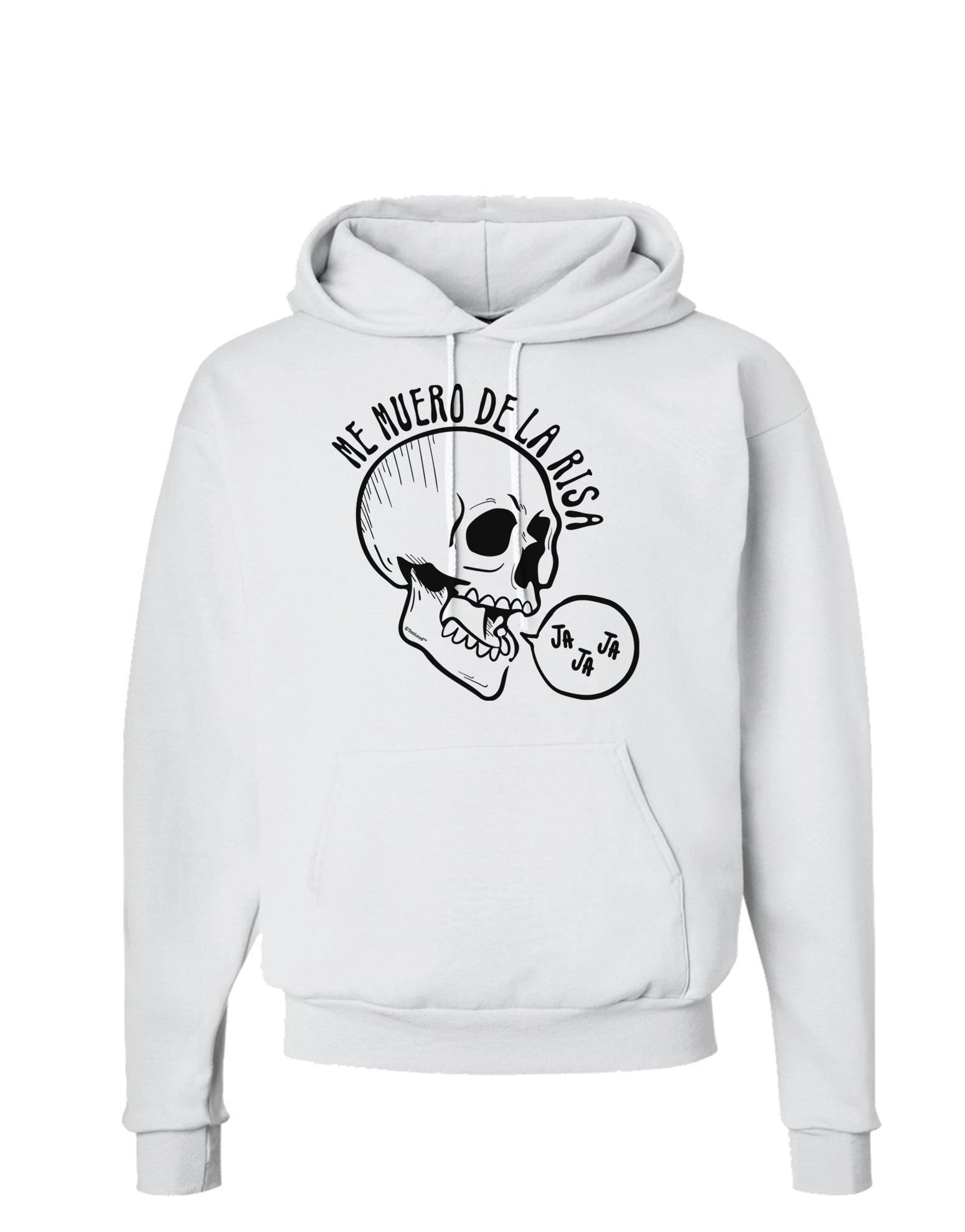 Me Muero De La Risa Skull Hoodie Sweatshirt-Hoodie-TooLoud-White-Small-Davson Sales