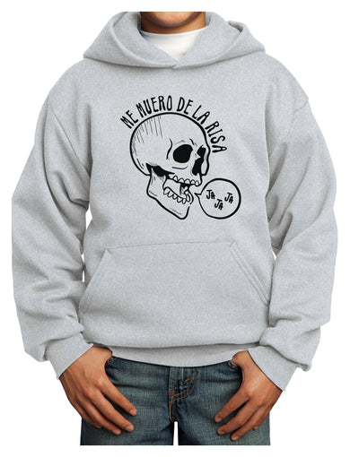 Me Muero De La Risa Skull Youth Hoodie Pullover Sweatshirt-Youth Hoodie-TooLoud-Ash-XS-Davson Sales