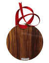 Medium Wood Look Circular Metal Ornament All Over Print by TooLoud-Ornament-TooLoud-White-Davson Sales