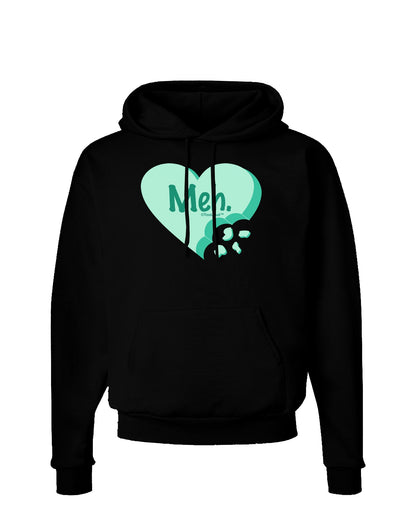 Meh Candy Heart Green - Valentines Day Dark Hoodie Sweatshirt by TooLoud-Hoodie-TooLoud-Black-Small-Davson Sales