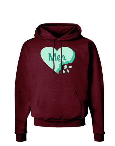 Meh Candy Heart Green - Valentines Day Dark Hoodie Sweatshirt by TooLoud-Hoodie-TooLoud-Maroon-Small-Davson Sales