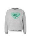 Meh Candy Heart Green - Valentines Day Sweatshirt by TooLoud-Sweatshirts-TooLoud-AshGray-Small-Davson Sales