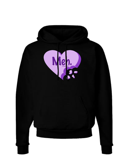 Meh Candy Heart Purple - Valentines Day Dark Hoodie Sweatshirt by TooLoud-Hoodie-TooLoud-Black-Small-Davson Sales