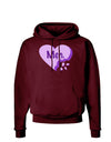 Meh Candy Heart Purple - Valentines Day Dark Hoodie Sweatshirt by TooLoud-Hoodie-TooLoud-Maroon-Small-Davson Sales