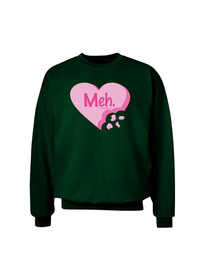 Meh Candy Heart - Valentines Day Adult Dark Sweatshirt by TooLoud-Sweatshirts-TooLoud-Deep-Forest-Green-Small-Davson Sales