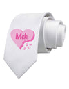 Meh Candy Heart - Valentines Day Printed White Necktie by TooLoud