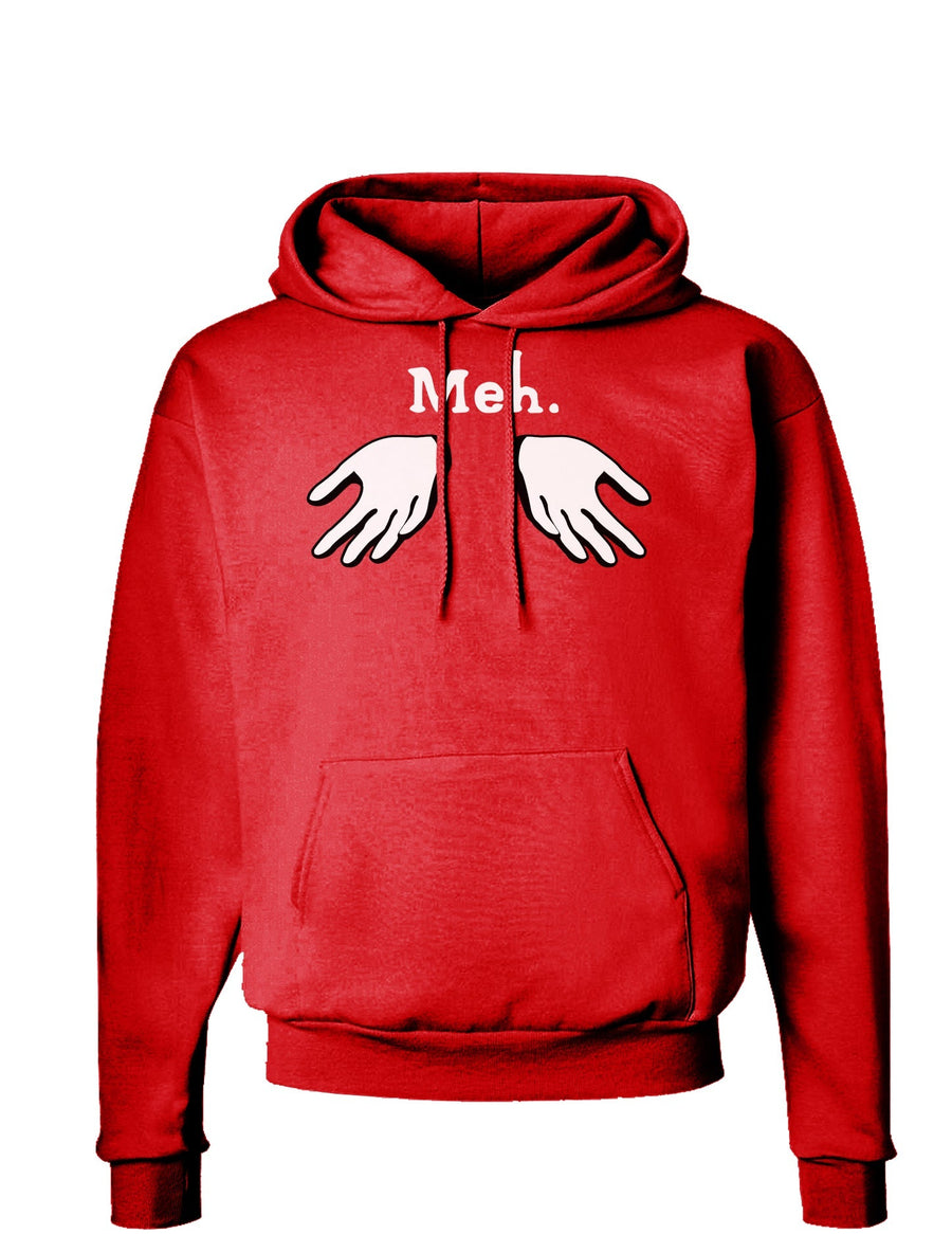 Meh with Hands Dark Hoodie Sweatshirt-Hoodie-TooLoud-Black-Small-Davson Sales