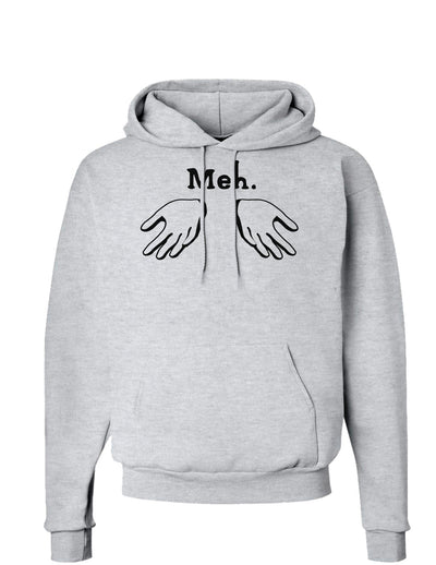 Meh with Hands Hoodie Sweatshirt-Hoodie-TooLoud-AshGray-Small-Davson Sales