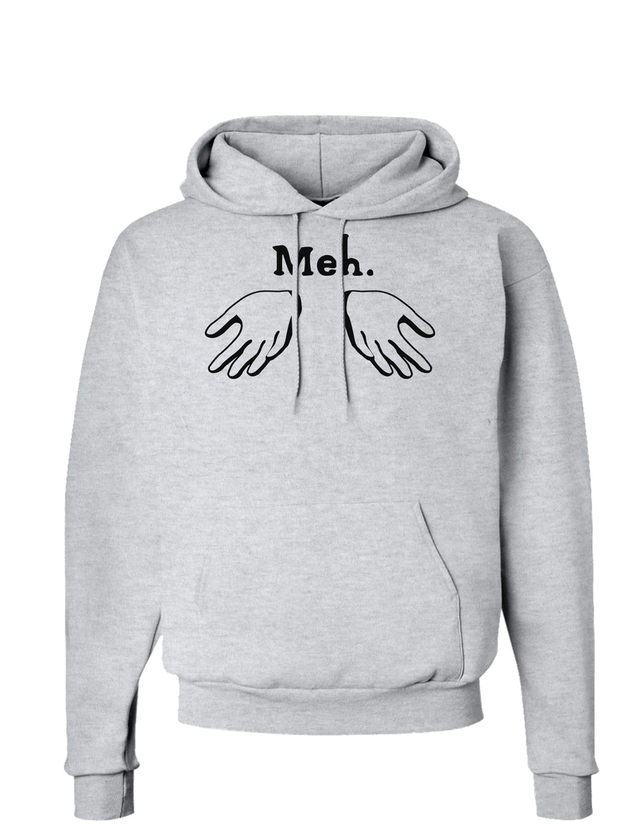 Meh with Hands Hoodie Sweatshirt-Hoodie-TooLoud-White-Small-Davson Sales