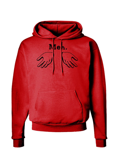 Meh with Hands Hoodie Sweatshirt-Hoodie-TooLoud-Red-Small-Davson Sales