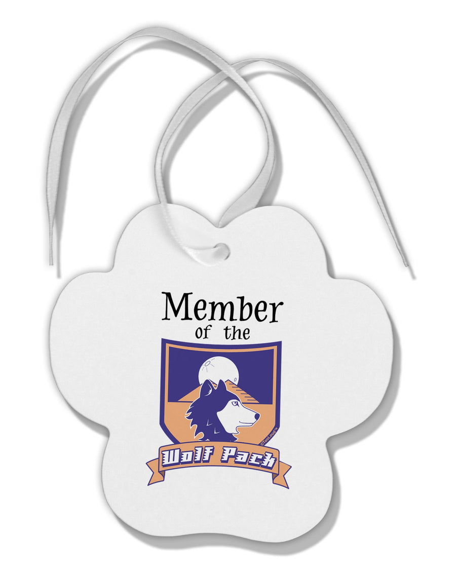 Member of the Wolf Pack Paw Print Shaped Ornament by TooLoud-Ornament-TooLoud-White-Davson Sales