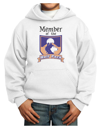 Member of the Wolf Pack Youth Hoodie Pullover Sweatshirt-Youth Hoodie-TooLoud-White-XS-Davson Sales