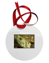 Menacing Turtle Circular Metal Ornament-Ornament-TooLoud-White-Davson Sales