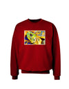 Menacing Turtle Watercolor Adult Dark Sweatshirt-Sweatshirts-TooLoud-Deep-Red-Small-Davson Sales