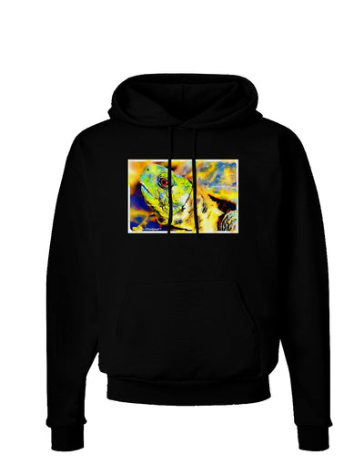 Menacing Turtle Watercolor Dark Hoodie Sweatshirt-Hoodie-TooLoud-Black-Small-Davson Sales