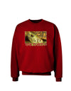 Menacing Turtle with Text Adult Dark Sweatshirt-Sweatshirts-TooLoud-Deep-Red-Small-Davson Sales