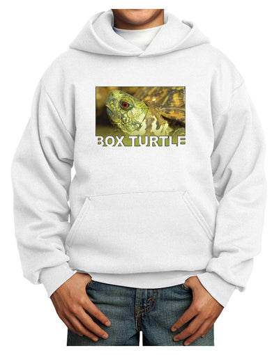 Menacing Turtle with Text Youth Hoodie Pullover Sweatshirt-Youth Hoodie-TooLoud-White-XS-Davson Sales