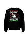 Meowy Christmas Cat Knit Look Adult Dark Sweatshirt by-Sweatshirts-TooLoud-Black-Small-Davson Sales